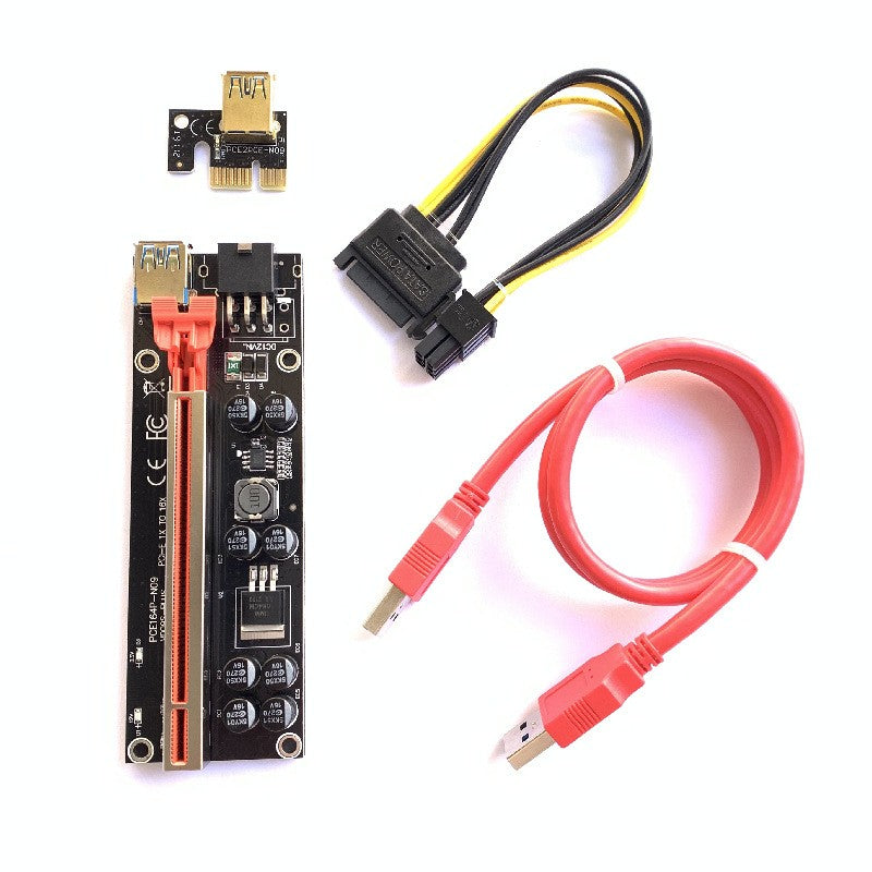 Eleboat® 6PIN SATA Power Cable PCI-E 1X to 16X Riser Card 8 Solid Capacitors 60cm USB 3.0 Extension Cable Eleboat® 6PIN SATA Power Cable PCI-E 1X to 16X Riser Card 8 Solid Capacitors 60cm USB 3.0 Extension Cable
